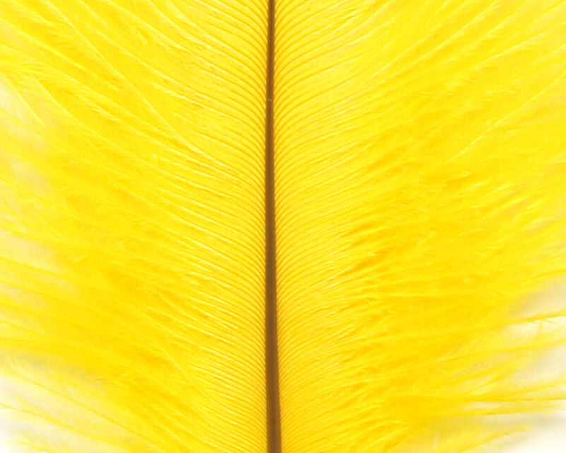 Hareline Ostrich Marabou Yellow Saddle Hackle, Hen Hackle, Asst. Feathers