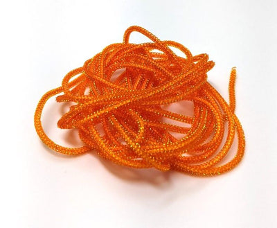 Hareline Pearl Core Braid Orange Chenilles, Body Materials