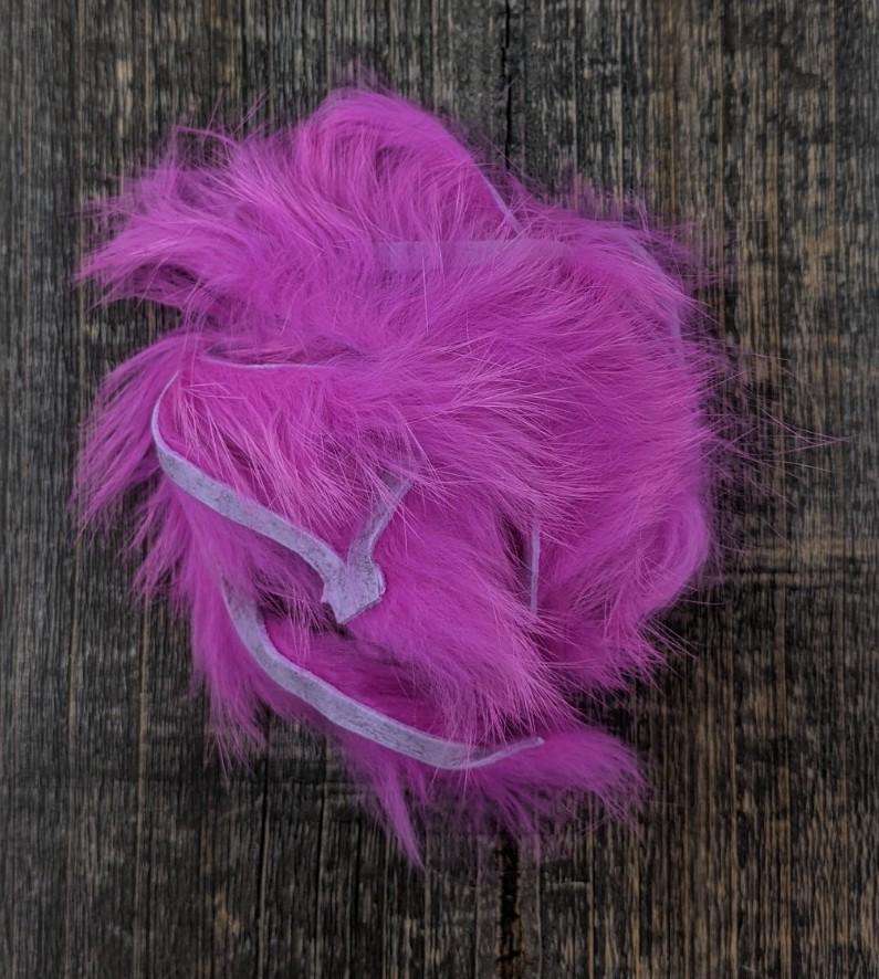 Hareline Rabbit Strips Fl. Pink Hair, Fur