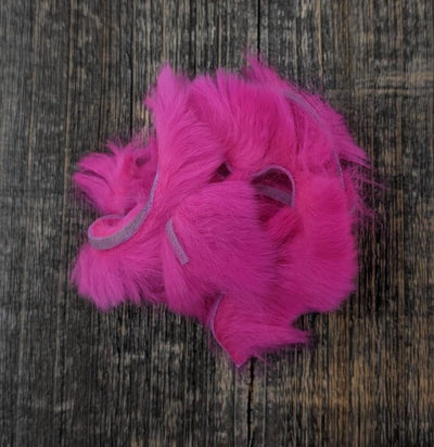 Hareline Silky Bunnybou Strips #188 Hot Pink Hair, Fur