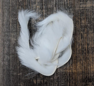 Hareline Silky Bunnybou Strips #377 White Hair, Fur