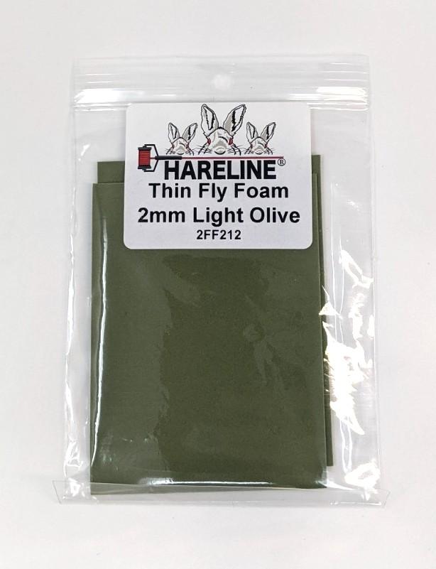 Hareline Thin Fly Foam 2mm Light Olive Chenilles, Body Materials