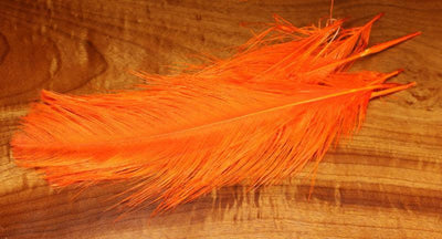 Hareline UV2 Raptor Hackle - Short Rhea Quills #187 FL Hot Orange Saddle Hackle, Hen Hackle, Asst. Feathers