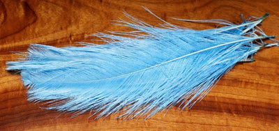 Hareline UV2 Raptor Hackle - Short Rhea Quills #6 FL Baby Blue Saddle Hackle, Hen Hackle, Asst. Feathers