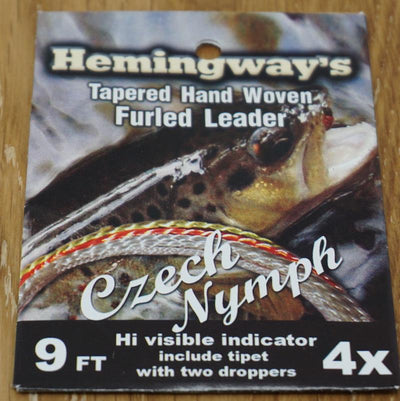 Hemingway Furled Czech Nymph Leader 9ft 4X Leaders & Tippet