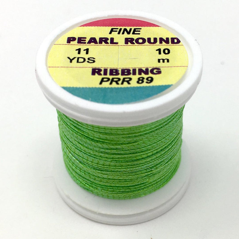 Hends Pearl Round Ribbing Tinsel- 11 Yard Spool Chartreuse Pearl Wires, Tinsels