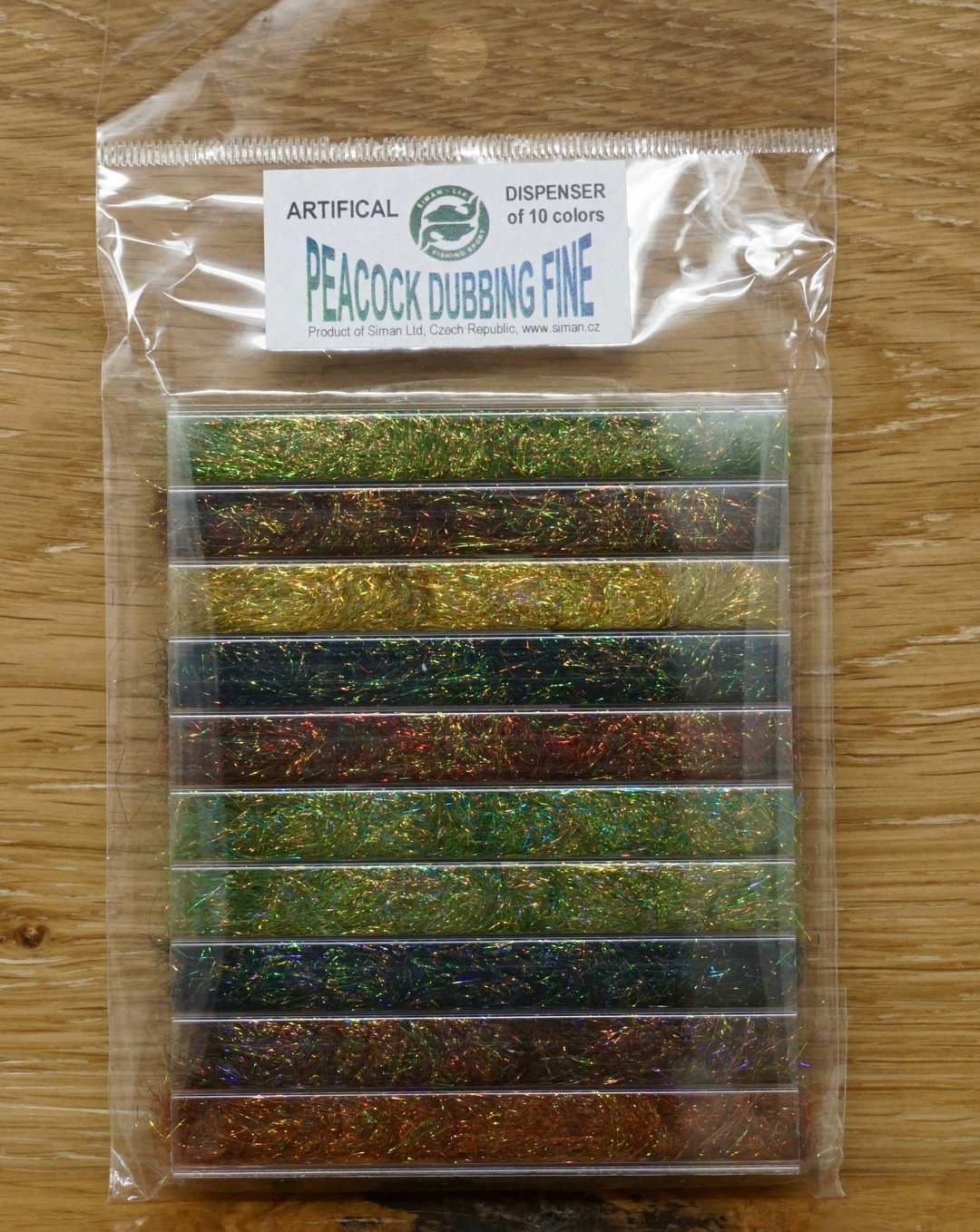 Jan Siman Peacock Dubbing Fine Dubbing Dispenser