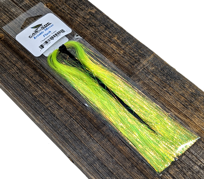 Krinkle Mirror Flash Chartreuse/Lime Flash, Wing Materials
