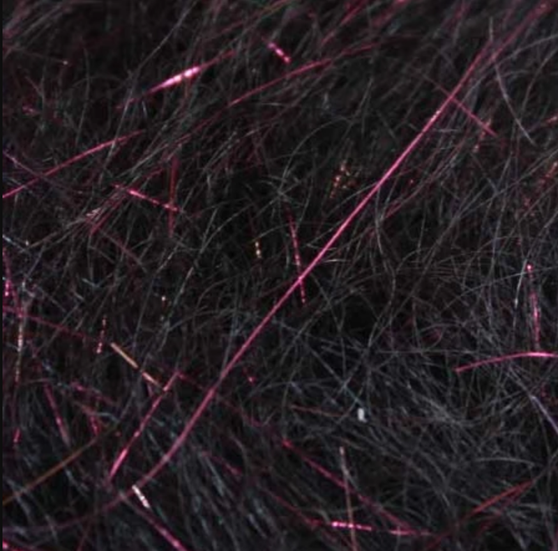 Larva Lace Mohair Plus Blends Dark Burgundy Dubbing