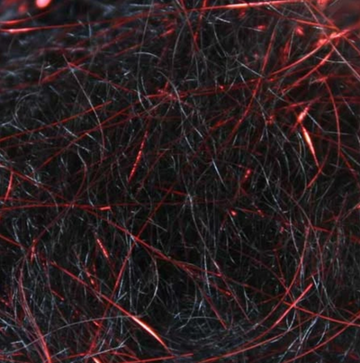 Larva Lace Mohair Plus Blends Red & Black Dubbing