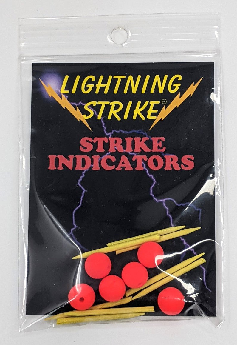 Lightning Strike Ball Indicators Fl. Orange / 1/2" (6/pkg) Strike Indicators