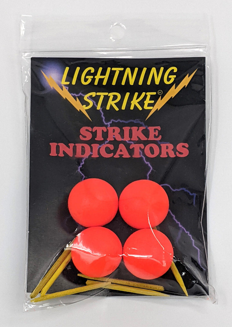 Lightning Strike Ball Indicators Fl. Orange / 3/4" (4/pkg) Strike Indicators