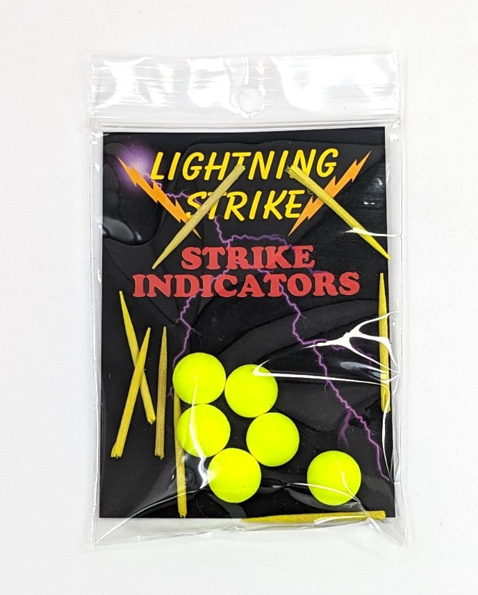 Lightning Strike Ball Indicators Fl Yellow / 1/2" (6/pkg) Strike Indicators