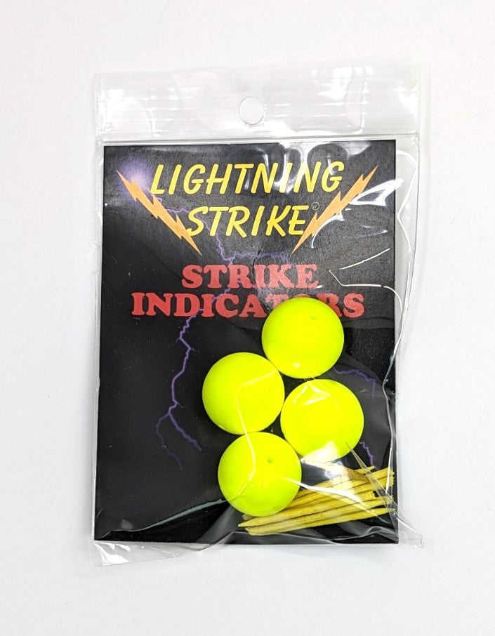 Lightning Strike Ball Indicators Fl Yellow / 3/4" (4/pkg) Strike Indicators
