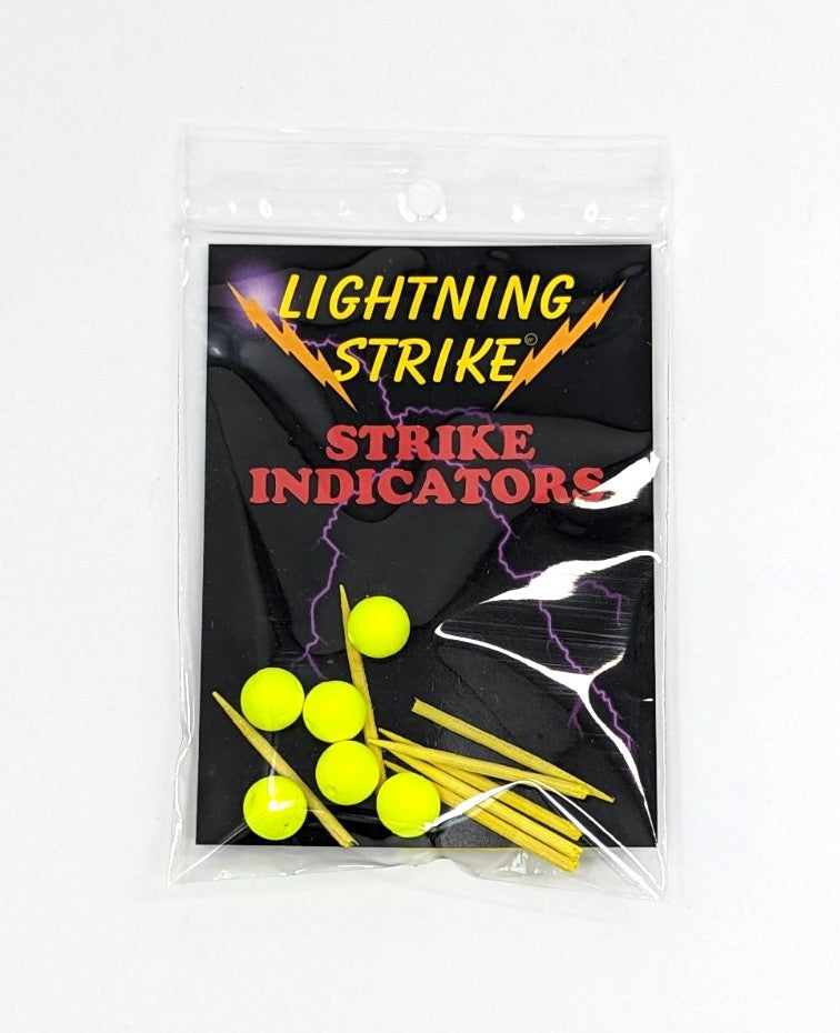 Lightning Strike Ball Indicators Fl Yellow / 3/8" (6/pkg) Strike Indicators