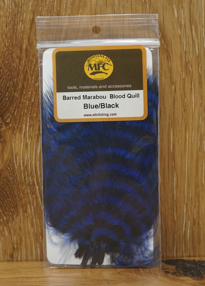 MFC Barred Marabou Blood Quill Blue/Black