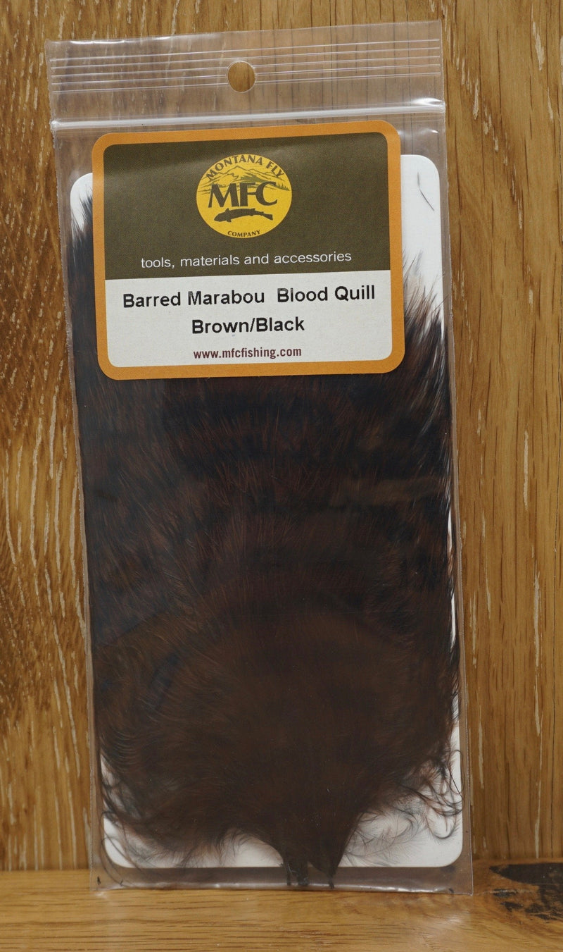 MFC Barred Marabou Blood Quill Brown/Black