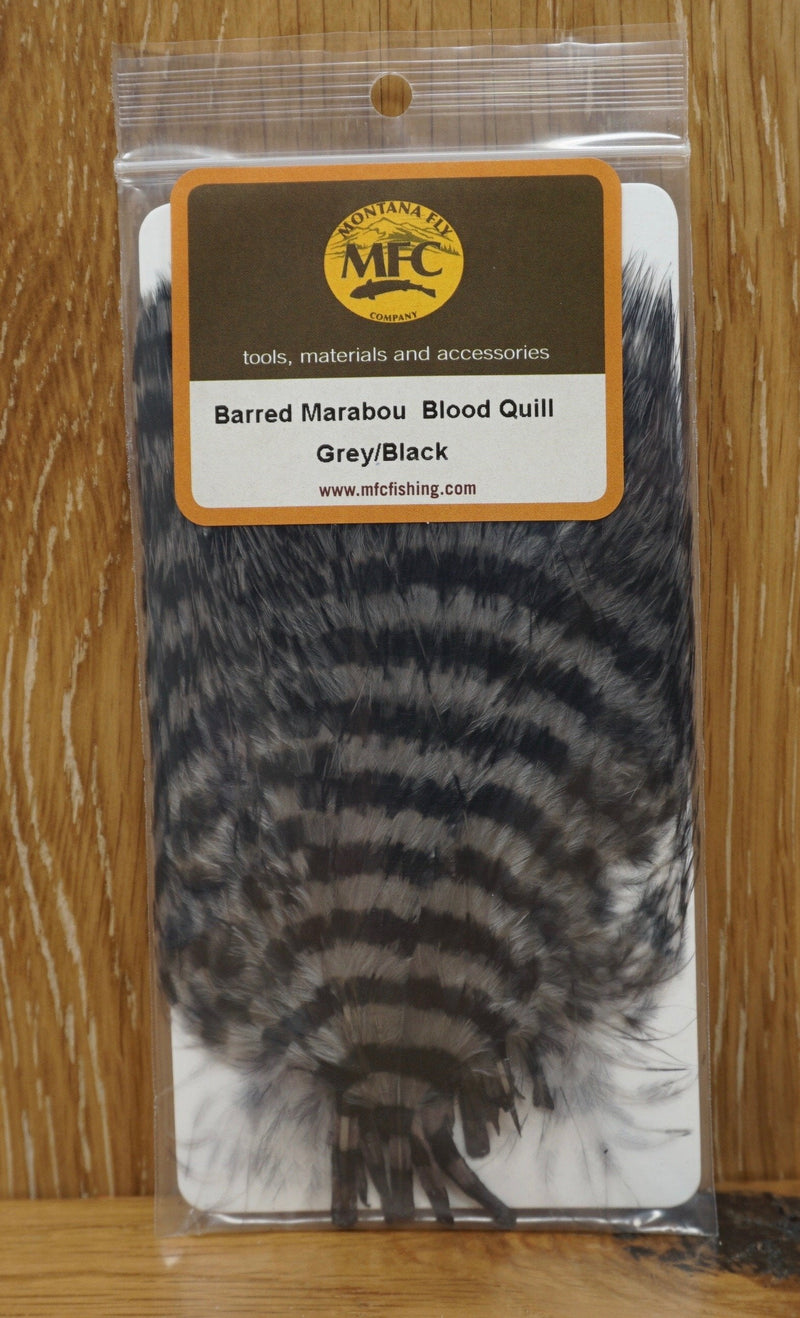 MFC Barred Marabou Blood Quill Tan/Black