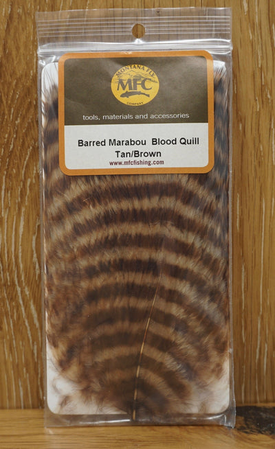 MFC Barred Marabou Blood Quill Tan/Brown