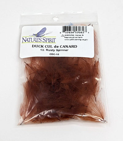 Nature's Spirit Duck Cul De Canard Feathers CDC Rusty Spinner Saddle Hackle, Hen Hackle, Asst. Feathers