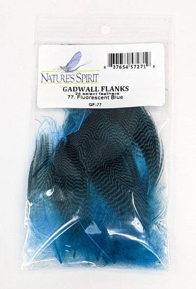 Nature's Spirit Gadwall Flanks - 24 Select Feathers Fl Blue Saddle Hackle, Hen Hackle, Asst. Feathers
