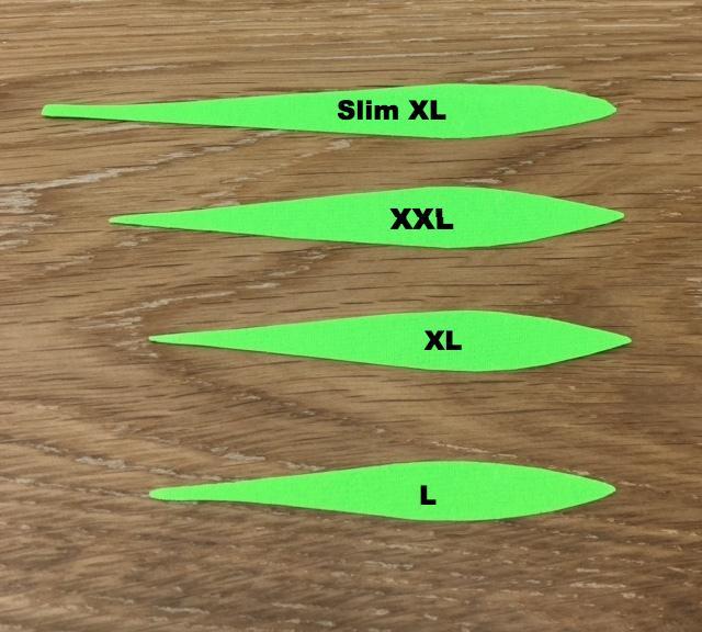 Pacchiarini's Wave Tails Sizes