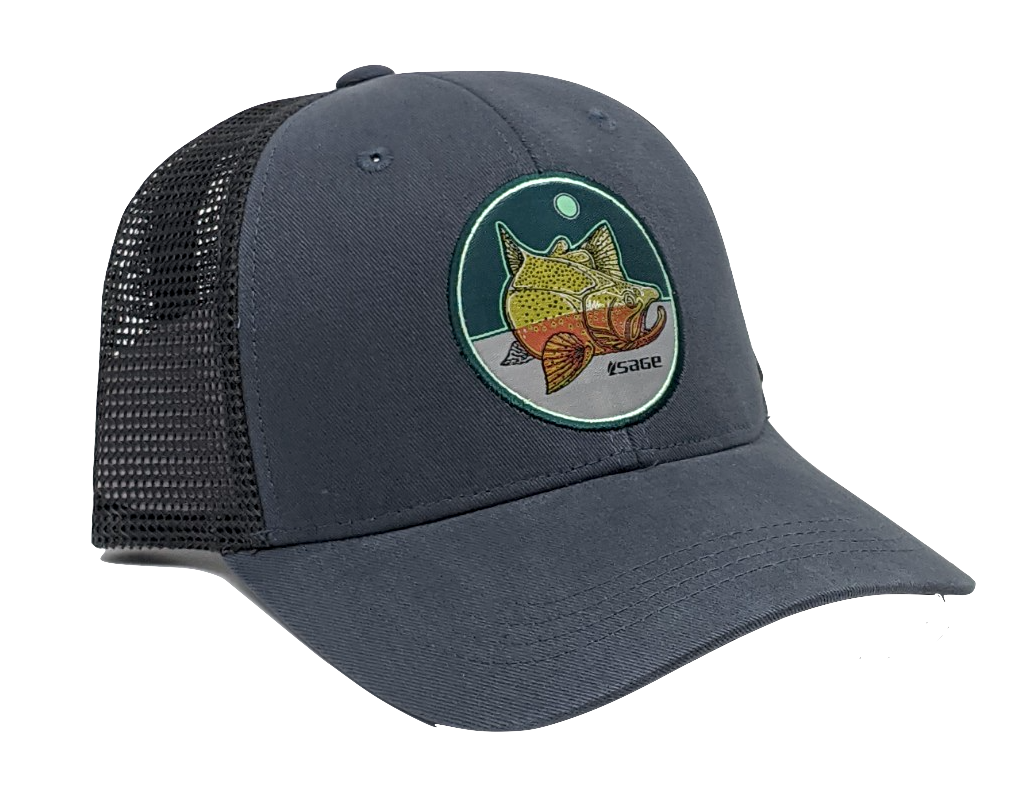 Sage Patch Trucker Cap, rainbow trout