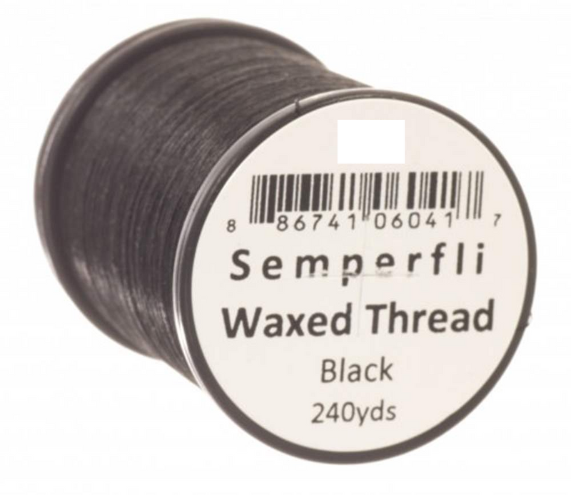 Semperfli Classic Waxed Thread 12/0 Black Threads