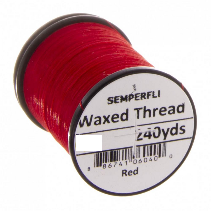Semperfli Classic Waxed Thread 12/0 Red Threads