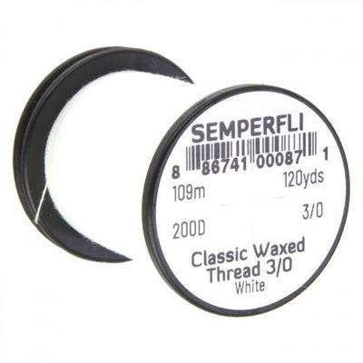 Semperfli Classic Waxed Thread 3/0 White Threads