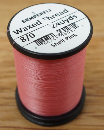 Semperfli Classic Waxed Thread 8/0 Shell Pink Threads