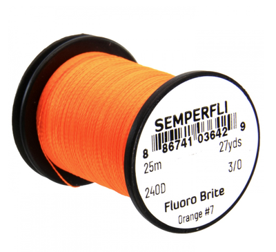 Semperfli Fluoro Brite #7 Orange Threads