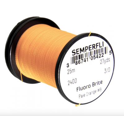 Semperfli Fluoro Brite #8 Pale Orange Threads