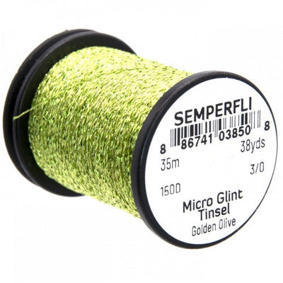 Semperfli Micro Glint Tinsel Golden Olive Wires, Tinsels