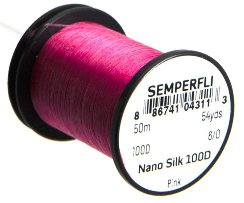 Semperfli Nano Silk 100 Denier Predator 6/0 Pink Threads