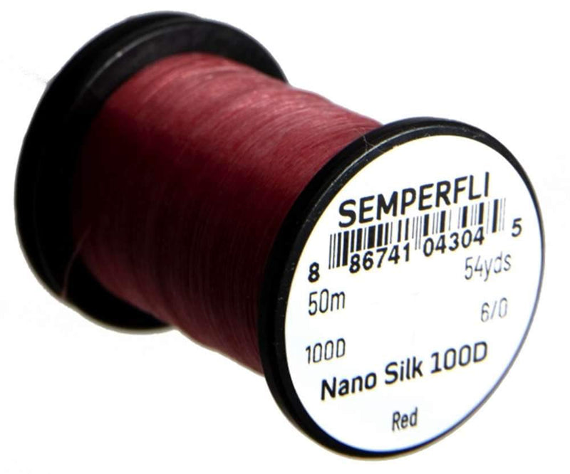 Semperfli Nano Silk 100 Denier Predator 6/0 Red Threads