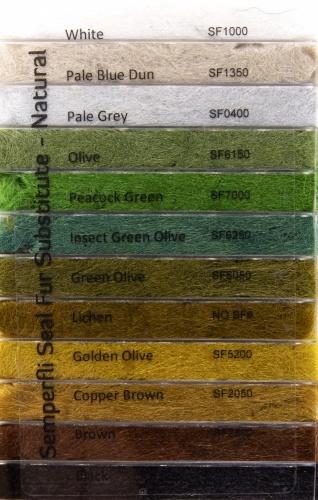 Semperfli SemperSeal - Seal Dubbing Substitute - Natural Collection - 12 colors Dubbing