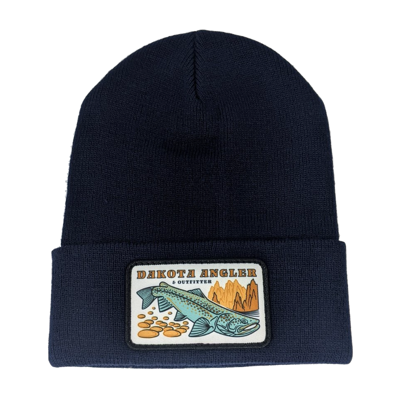 Shop Logo Patch Staple Beanie (C08-A) Navy Hats, Gloves, Socks, Belts