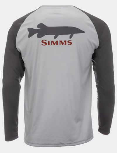 Simms Men's Tech Tee (Artist Series) 605 Fly Logo Musky/Sterling/Steel / M Clothing
