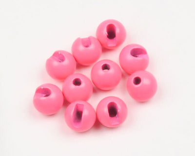 Spawn's Super Tungsten Slotted Beads #190 Fl Hot Salmon Pink