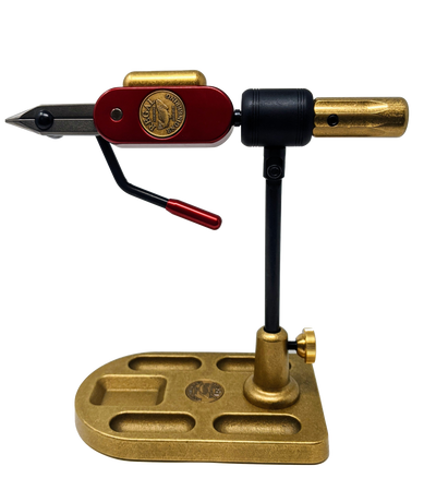 Special Edition Regal Revolution Vise Stainless Steel Jaws Bronze Pocket Base Hot Rod Red Fly Tying Vises