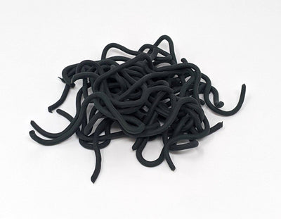 Squirmitos Squiggly Worm Material Black #11 Chenilles, Body Materials