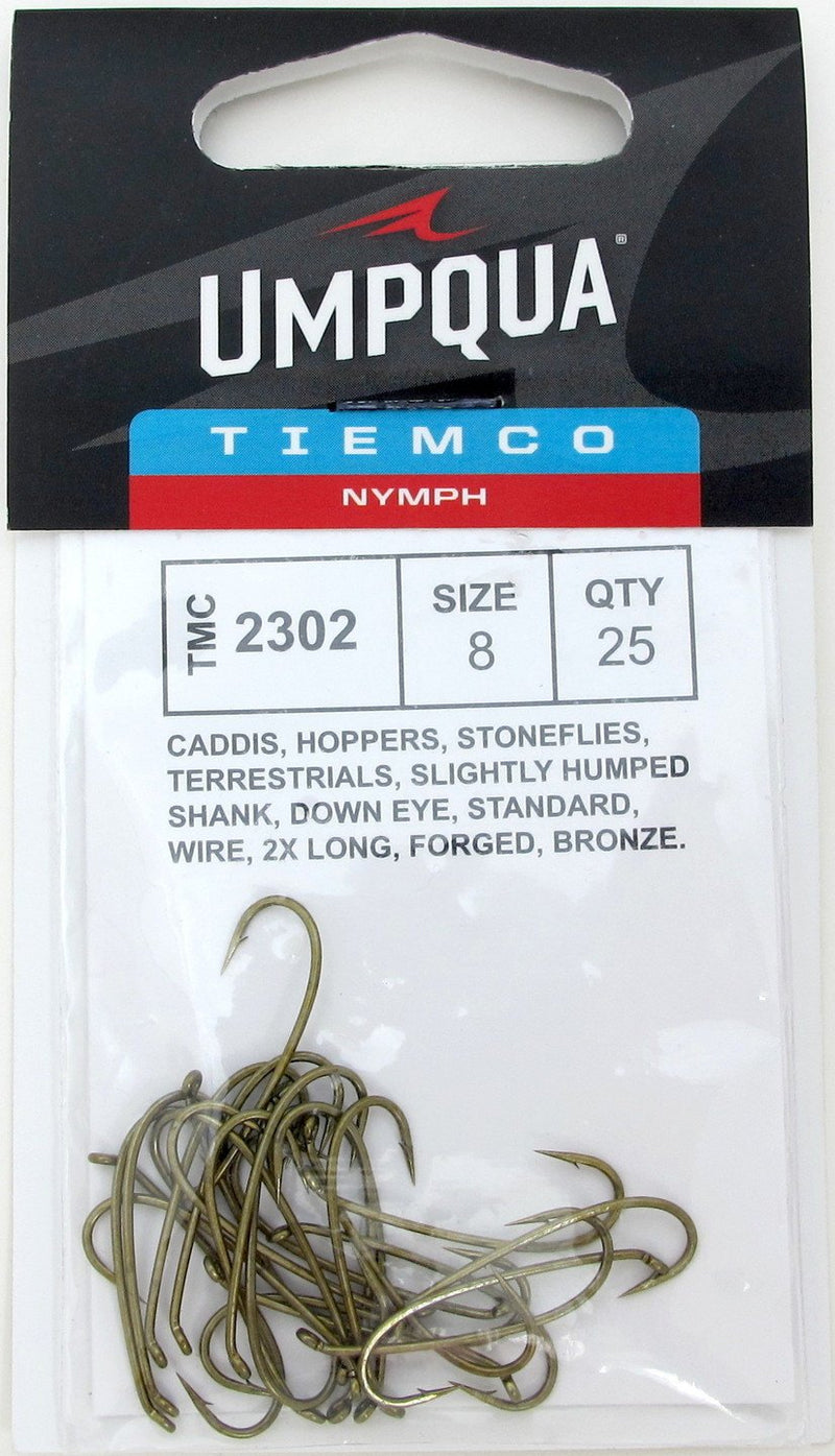 Tiemco 2302 Hook 25 Pack Fly Tying Hooks Nymph Hopper