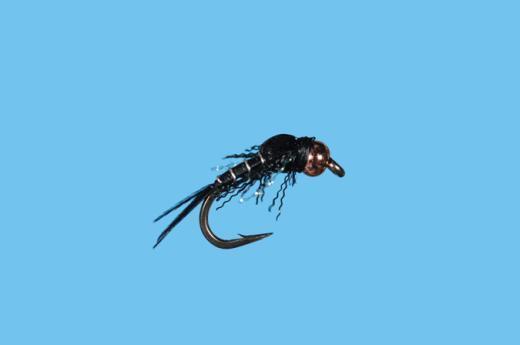 Tungsten Psycho Nymph Black Trout Fly