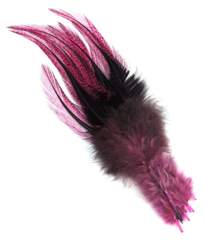 UV2 Coq de Leon Perdigon Fire Tail Feathers #133 Fl Hot Pink Saddle Hackle, Hen Hackle, Asst. Feathers