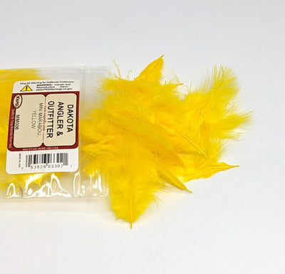Wapsi Mini Marabou Yellow Saddle Hackle, Hen Hackle, Asst. Feathers