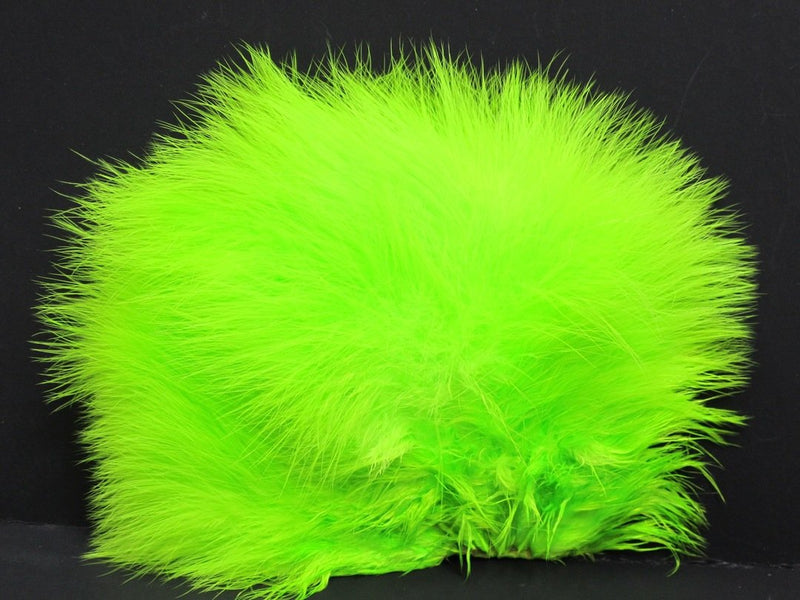Whiting Super Bou Marabou Fl. Chartreuse Green Saddle Hackle, Hen Hackle, Asst. Feathers