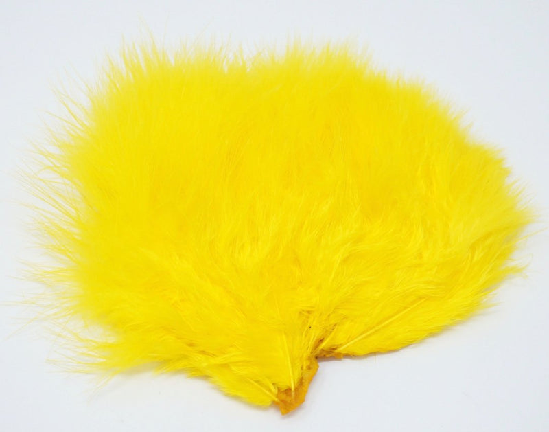 Whiting Super Bou Marabou Yellow Saddle Hackle, Hen Hackle, Asst. Feathers