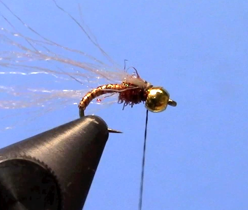 Iridescent Root Beer Midge Trout Fly Tying Video