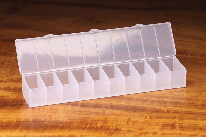 10 Compartment Ribbed Hook Box fly tying tool